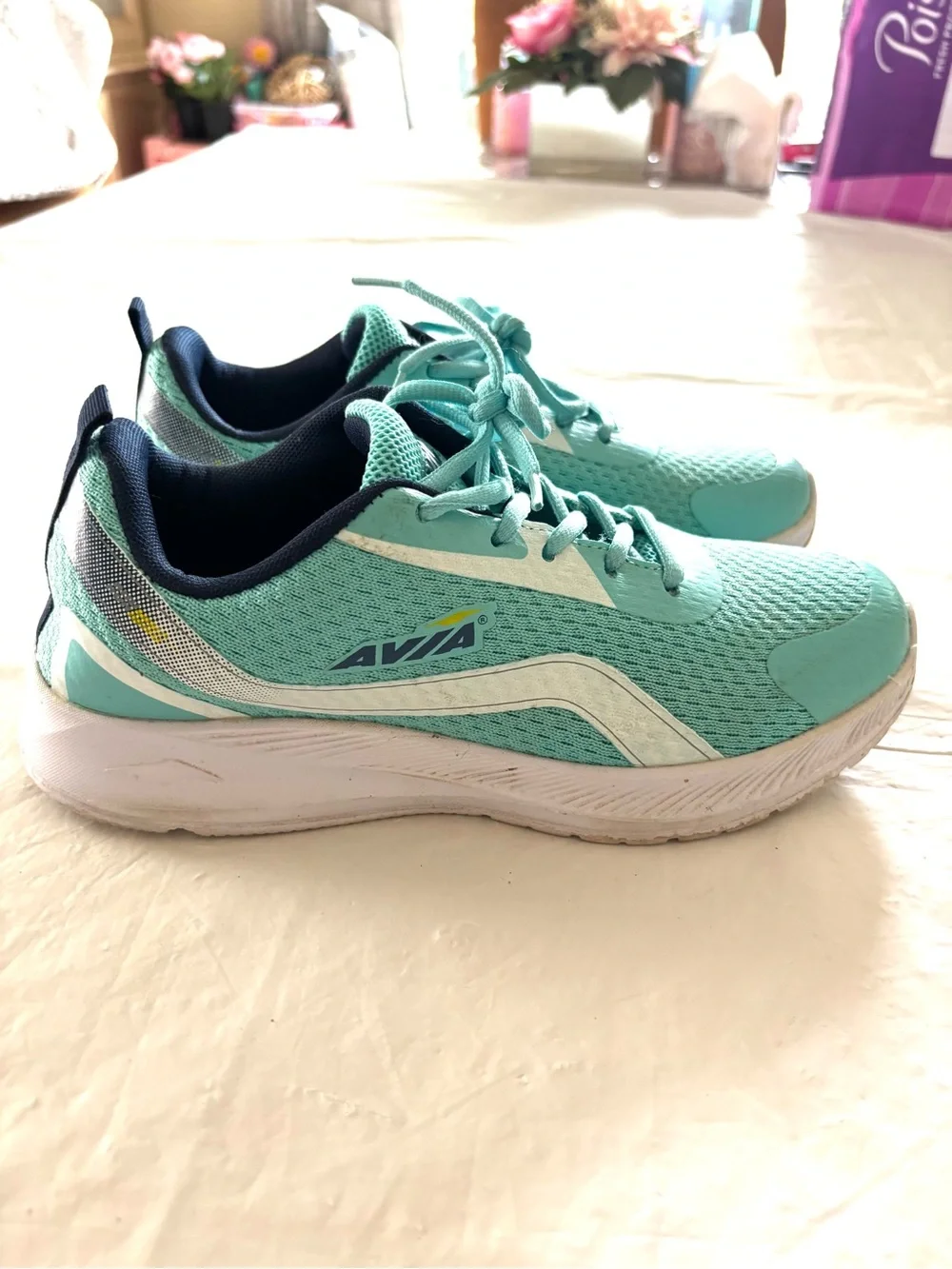 Avia Aqua & Navy Life Collection Trainer Running Sneakers SZ 7.5 Worn 1X Clean